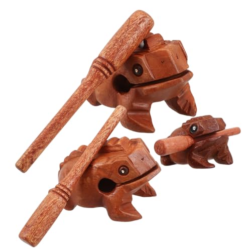 Cabilock 3 Stück Glücksfrosch aus Holz handgefertigte Holzpercussion Schlaginstrument Holzfrosch Musikinstrument Bürodekoration für Frauen Musikinstrument-Wohnkultur Frosch-Statue Frösche Cabilock 3 Stück Glücksfrosch aus Holz handgefertigte Holzpercussion Schlaginstrument Holzfrosch Musikinstrument Bürodekoration für Frauen Musikinstrument-Wohnkultur Frosch-Statue Frösche von Cabilock
