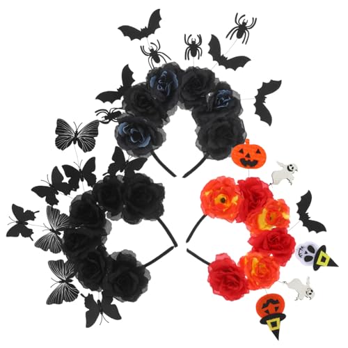 Cabilock 3 Stück Halloween Haarreif mit Fledermaus Spinne Gespenst Motiv Leichte Stoffmaterialien Komfortabel für Erwachsene für Halloween Party Kostüm und Straßenumzug Cabilock 3 Stück Halloween Haarreif mit Fledermaus Spinne Gespenst Motiv Leichte Stoffmaterialien Komfortabel für Erwachsene für Halloween Party Kostüm und Straßenumzug von Cabilock