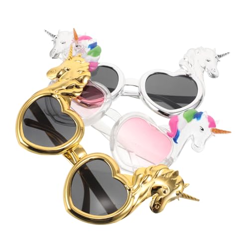 Cabilock 3 Stück Teiliges Einhorn Partybrillen mit Ergonomischer Passform Leichte Universelle Neuheit Sonnenbrillen für Erwachsene Auffällige Foto Requisiten für Geburtstagsfeiern und Motto Cabilock 3 Stück Teiliges Einhorn Partybrillen mit Ergonomischer Passform Leichte Universelle Neuheit Sonnenbrillen für Erwachsene Auffällige Foto Requisiten für Geburtstagsfeiern und Motto von Cabilock