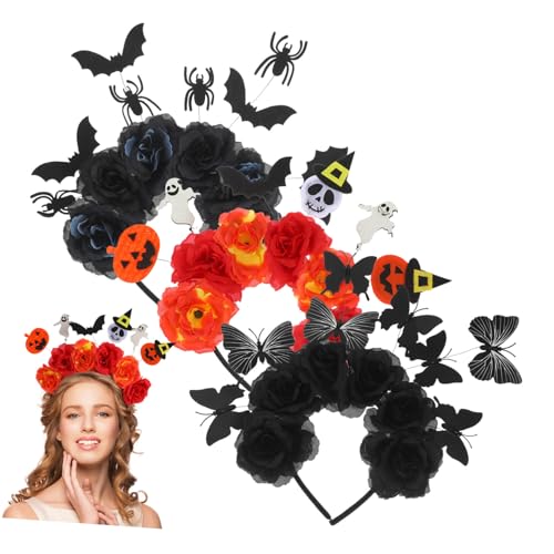 Cabilock 3 Stück Teiliges Halloween Haarreif für Damen und Dekorative Fledermaus Spinnen Haaraccessoires Vielseitig Einsetzbar für Halloween Party Kostüm Auffällige Kopfbedeckung Cabilock 3 Stück Teiliges Halloween Haarreif für Damen und Dekorative Fledermaus Spinnen Haaraccessoires Vielseitig Einsetzbar für Halloween Party Kostüm Auffällige Kopfbedeckung von Cabilock