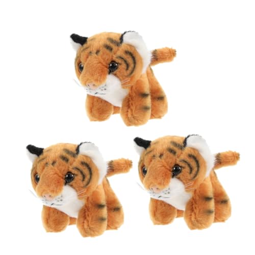 Cabilock 3 Stück Teiliges Tiger Schlüsselanhänger Set Plüsch Tiger Anhänger Kuschelig Schlüsselring für Rucksack Schlüssel Geburtstagsfeier Shower von Cabilock