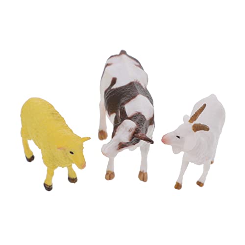 Cabilock 3 Teiliges Set Tiermodelle Realistische Miniatur Tierskulpturen Für Mikrolandschaften Schaf Ziege Und Kuh Dekoration Für Zuhause Und von Cabilock