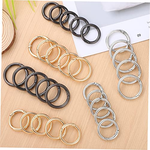Cabilock 30 Stück Teiliges O Ring Karabinerhaken aus Metall Poliert Rostfrei für Handtaschen Taschenriemen Schlüsselanhänger Verstellbar Sicher Schließend Vielseitig für DIY Hundehalsband Cabilock 30 Stück Teiliges O Ring Karabinerhaken aus Metall Poliert Rostfrei für Handtaschen Taschenriemen Schlüsselanhänger Verstellbar Sicher Schließend Vielseitig für DIY Hundehalsband von Cabilock