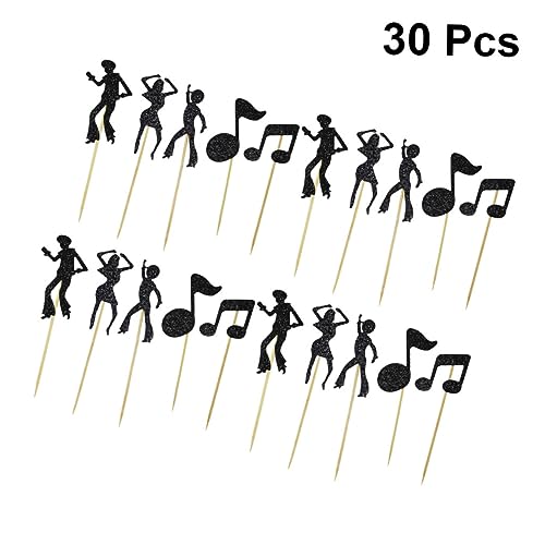 Cabilock 30 Stück Vintage Musik Themen Torten Topper Dekorative Cupcake Picks für Geburtstagsfeiern Retro Noten Design Muster für Kreative Kuchen Dekorationen Cabilock 30 Stück Vintage Musik Themen Torten Topper Dekorative Cupcake Picks für Geburtstagsfeiern Retro Noten Design Muster für Kreative Kuchen Dekorationen von Cabilock