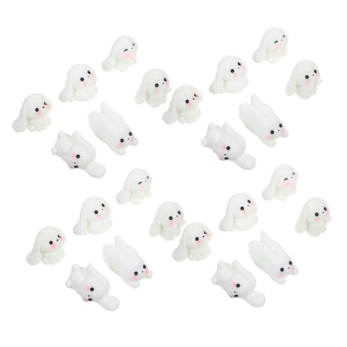 Cabilock 30stücke Mini-kaninchenfiguren Aus Kunstharz Miniatur-häschen-Ornamente Kleine Tierdeko Für Schreibtisch DIY-bastelset Garten Und Büropflanzendekoration von Cabilock