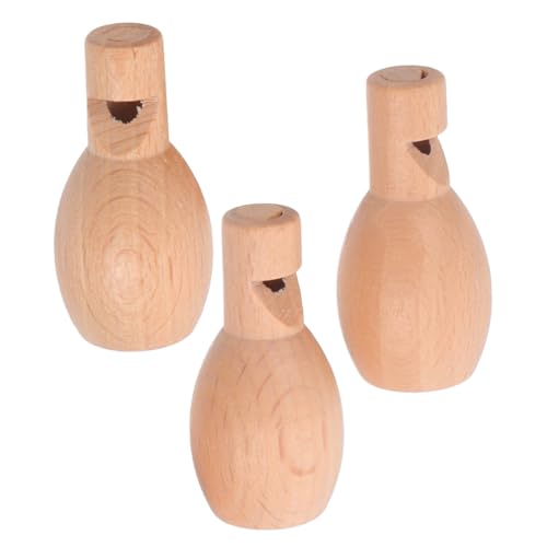 Cabilock 3Stücke Mini Holzpfeifen für DIY Musikspielzeug aus Solidem Holz Kreative Malaktivität für Frühes Lernen und Vorschul Teamspiele von Cabilock