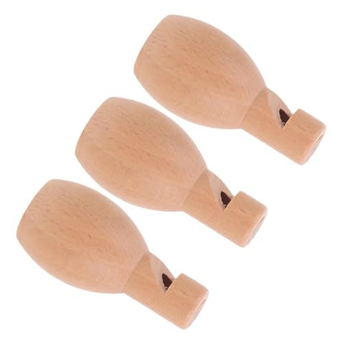 Cabilock 3Stücke Mini Holzpfeifen für Selbstgestalten Musikspielzeug aus Massivem Holz für Kleinkinder Sicher und Einfach zu Bedienen für Partys und Kreative von Cabilock