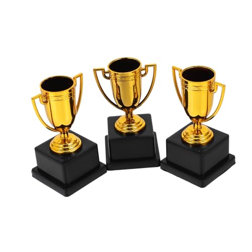 Cabilock 3stücke Goldene Trophäen Leichte Kunststoff Pokale Für Wettbewerbe Spiele Und Feiern Für Schulveranstaltungen Und Sportturniere Langlebig Und Elegant von Cabilock