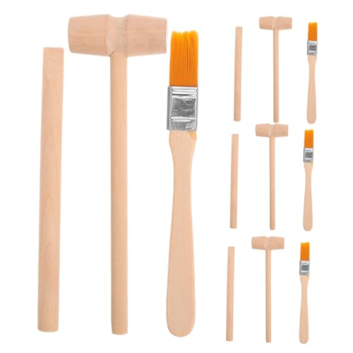 Cabilock 4 Sets Kids Excavation Tool Set Enthalten Hammerbürstenmeißel Bildungsstamm Spielzeugholz Holz Tun Spielwerkzeug Für Archäologisches Graben Edelsteinabbau von Cabilock