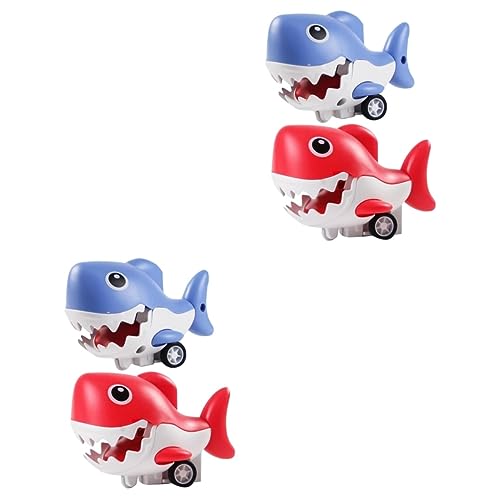 Cabilock 4 Stück Hai-Spielzeug Kleinkindspielzeug Lernspielzeug Für Kinder Hai-gleitspielzeug Auto Spielzeug Interessantes Haispielzeug Kinderspielzeug Plastik Modell Niedlich von Cabilock