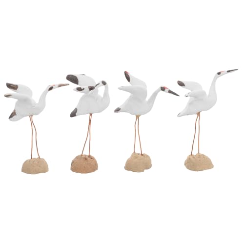Cabilock 4 Stück Kranichfigur Keramik Ornamente für Bonsai und Aquarien Dekoration Realistische Vogel Skulpturen für Garten und Wohnraumgestaltung Cabilock 4 Stück Kranichfigur Keramik Ornamente für Bonsai und Aquarien Dekoration Realistische Vogel Skulpturen für Garten und Wohnraumgestaltung von Cabilock