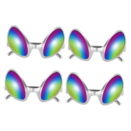 Cabilock 4 Stück Lustige Brille Party Sonnenbrille mit Silbernem Rahmen Witzige Eyeglasses Props für Halloween Cosplay Bühnenauftritte Vielseitiges Kostüm Zubehör Cabilock 4 Stück Lustige Brille Party Sonnenbrille mit Silbernem Rahmen Witzige Eyeglasses Props für Halloween Cosplay Bühnenauftritte Vielseitiges Kostüm Zubehör von Cabilock
