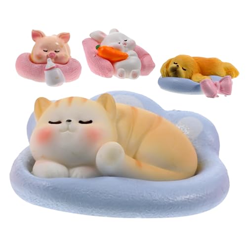 Cabilock 4 Stück Mikro-landschafts-tierfiguren-Dekoration Mini-welpenfiguren Hase Feengarten Welpe Mini- Babyspielzeug Katzenfigur Miniaturen Desktop-tiermodell REH Harz Cabilock 4 Stück Mikro-landschafts-tierfiguren-Dekoration Mini-welpenfiguren Hase Feengarten Welpe Mini- Babyspielzeug Katzenfigur Miniaturen Desktop-tiermodell REH Harz von Cabilock