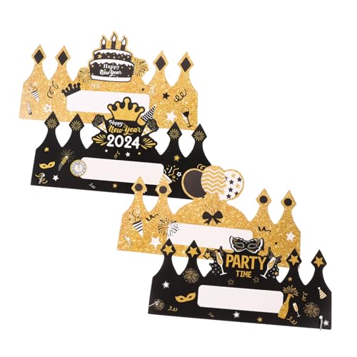 Cabilock 4 Stück Neujahrs Party Papierspitzenkronen mit Neujahrs Motiven Festliche Kopfbedeckungen für Silvesterfeier Partydekoration und Fotorequisiten als Partygeschenke Cabilock 4 Stück Neujahrs Party Papierspitzenkronen mit Neujahrs Motiven Festliche Kopfbedeckungen für Silvesterfeier Partydekoration und Fotorequisiten als Partygeschenke von Cabilock