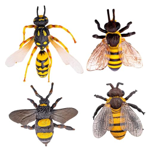 Cabilock 4 Stück Realistische Bienenfiguren aus Pädagogisches für Insektenforscher Lebensechte Insektenmodelle für Lernspiele und Dekoration Cabilock 4 Stück Realistische Bienenfiguren aus Pädagogisches für Insektenforscher Lebensechte Insektenmodelle für Lernspiele und Dekoration von Cabilock