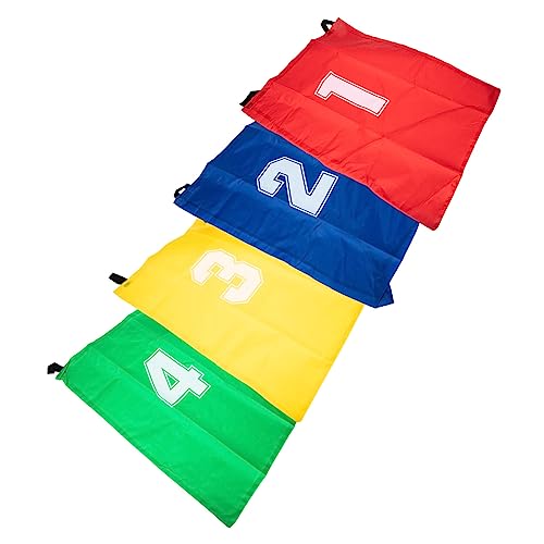 Cabilock 4 Stück Sprungsack Sackhüpftaschen Für Springen Lustige Hinterhof-renntaschen Party Outdoor-springsack Säcke Für Sackhüpfen Baumwolle Sportspielzeug Groß Segeltuch von Cabilock