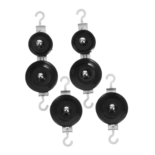 Cabilock 4 Stück Studentenscheibe Set Werkzeuge für Physikexperimente Experimente Riemenscheibenausrüstung Physik-Flaschenzug für Flaschenzugsystem Doppelrad Lehrmittel Kunststoff von Cabilock