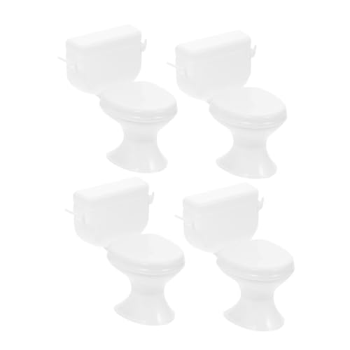 Cabilock 4 Stück Teiliges Mini Badezimmer Toiletten Party Tortendeko Puppenhaus Badezimmer Modell Wiederverwendbar Flexibel Passend Für Verschiedene Kuchen Einfach Zu Dekorieren Und Sicher von Cabilock