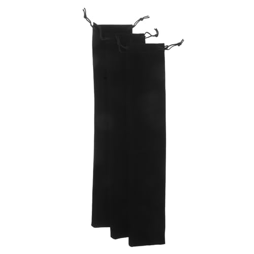 Cabilock 4 Stück faltbare Handfächertaschen, lange beflockte Taschen mit Kordelzug, schwarze Handfächerbeutel, Geschenkhalterhüllen für Hochzeits-, Braut- und Partygeschenke Cabilock 4 Stück faltbare Handfächertaschen, lange beflockte Taschen mit Kordelzug, schwarze Handfächerbeutel, Geschenkhalterhüllen für Hochzeits-, Braut- und Partygeschenke von Cabilock