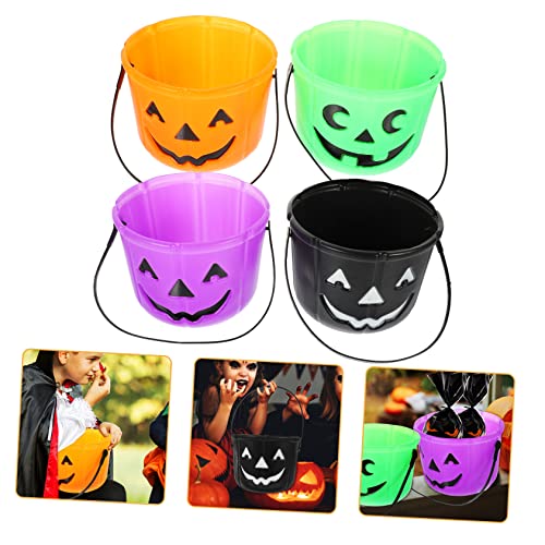 Cabilock 4 Stück tragbarer Kürbiseimer Halloween Halloween behälter für süßigkeiten Kürbisse Kürbis-Halloween-Eimer Trick Halloween- Halloween-Eimer für Plastik Cabilock 4 Stück tragbarer Kürbiseimer Halloween Halloween behälter für süßigkeiten Kürbisse Kürbis-Halloween-Eimer Trick Halloween- Halloween-Eimer für Plastik von Cabilock