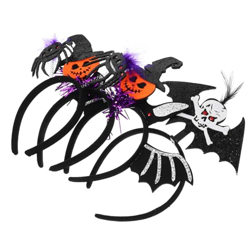 Cabilock 4 Stücke Halloween Stirnband Fledermäuse Elemente Stirnband Für Cosplay Party Zubehör von Cabilock
