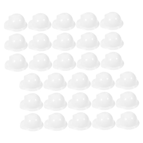 Cabilock 40 Stück Miniatur-bauhüte Für Puppen Kunststoff Mini-sicherheitskappe Partyhut Mini-schutzhelm Puppenhelm von Cabilock