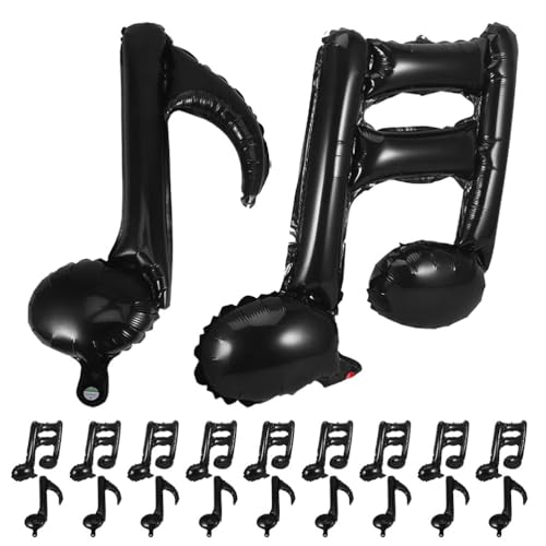Cabilock 40 Stück Musiknoten-Luftballons aus Aluminiumfolie – Musik-Partyzubehör für Brautpartys, Geburtstage, Hochzeiten, Konzertband-Mottoparty-Dekorationen, Schwarz Cabilock 40 Stück Musiknoten-Luftballons aus Aluminiumfolie – Musik-Partyzubehör für Brautpartys, Geburtstage, Hochzeiten, Konzertband-Mottoparty-Dekorationen, Schwarz von Cabilock