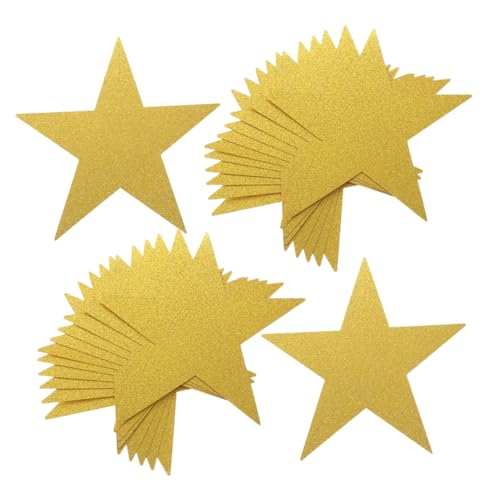 Cabilock 48 Stück Doppelseitige Glitzerpapiersterne Mit Sternausschnitt Für Pinnwände Im Klassenzimmer, Zum Selberschreiben, Kritzeln Und Für Partydekorationen von Cabilock