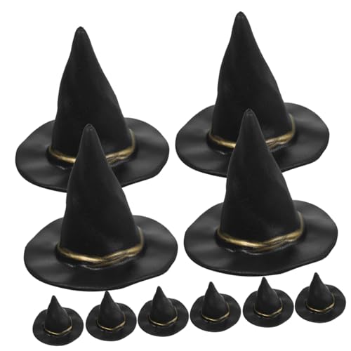 Cabilock 48 Stück Miniatur Hexenhüte für Halloween Bastel Hüte für Puppen und Flaschen Dekorative Partyhüte für Diy Projekte und von Cabilock
