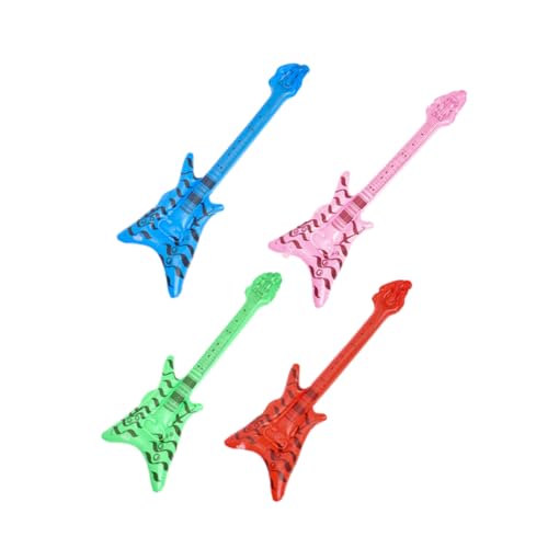 Cabilock 4Stücke Aufblasbare Gitarre Set Interaktive Requisiten für Partys Leicht und Tragbar für Kindergeburtstage und Musikveranstaltungen Langlebige Dekorationen von Cabilock