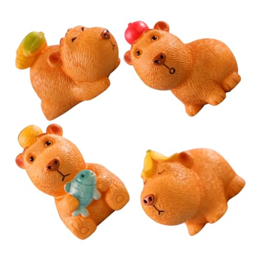 Cabilock 4stücke Miniaturtiere Aus Harz Tierstatuen Winzige Meerestierfiguren Als Feengartendekoration Gartentierstatuen Für Heimdekoration von Cabilock