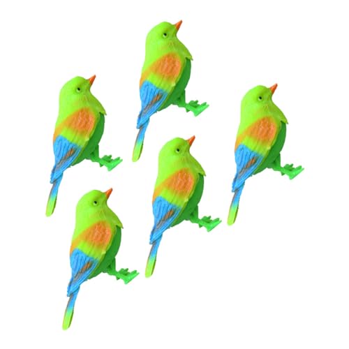 Cabilock Skulpturen Mit Soundfunktion 5 Stück Vogelornamente Für Büro Zuhause Kinderzimmer Dekoration von Cabilock