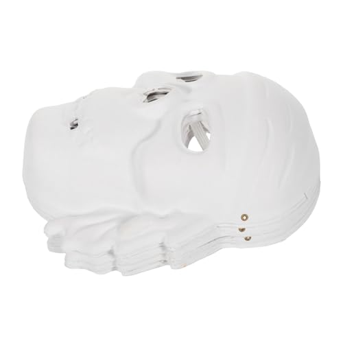 Cabilock 5 Stück Diy Blanko Masken für Unbemalte Papiermasken Basteln für Halloween und Karneval Kreative Gestaltung für Junge Künstler von Cabilock