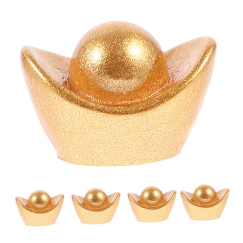 Cabilock 5 Stück Goldene Ingots Dekoration für Puppenhaus Resinschmuck für DIY Mini und Mikrolandschaften Symbol für Reichtum und Wohlstand Langlebig und Vielseitig Einsetzbar Cabilock 5 Stück Goldene Ingots Dekoration für Puppenhaus Resinschmuck für DIY Mini und Mikrolandschaften Symbol für Reichtum und Wohlstand Langlebig und Vielseitig Einsetzbar von Cabilock