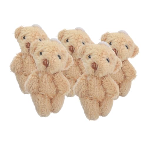 Cabilock 5 Stück Mini Bär Plüschtiere Kuscheltier Schlüsselanhänger für Hochzeiten Geburtstagsfeiern und Kreative Fotografie Dekorationen für Puppenhäuser und Miniaturszenen von Cabilock