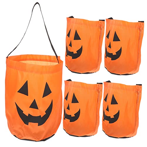 Cabilock 5 Stück Süßigkeiten Taschen geschenktüten Halloween Bag Halloween Pumpkin Decoration Halloween Costumes geschenkpaket Halloween-Party-Requisite Taschen behandeln Polyester von Cabilock