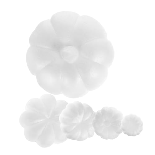 Cabilock 5 Stück Teiliges DIY Kürbis Bastelset Weiß Kinderfreundliche Schaumstoff Kürbis Accessoires Wiederverwendbar Sicher und Umweltfreundlich für Halloween und Kreative Malprojekte von Cabilock