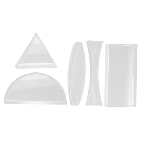 Cabilock 5 Stück Teiliges Glas Transparent für Physikunterricht Konkave und Konvexe Linsen Naturwissenschaftliche Lehrmittel für Lichtbrechung und Experimente von Cabilock