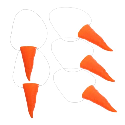 Cabilock 5 Stück Teiliges Karottennase Clown Karottennasen Schneemann Nasen Party Deko Cosplay Zubehör für Geburtstag Halloween Festlichkeiten von Cabilock