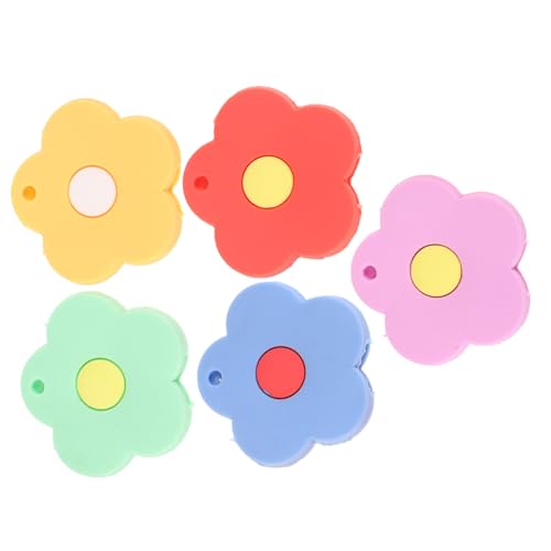 Cabilock 5 Stück Teiliges Silikon Schlüsselhüllen Blütenform Leichte Schlüsselkappen Schutzabdeckung Kreative Schlüsselanhänger für Haus Schlüssel Installieren für Frauen und Mädchen von Cabilock