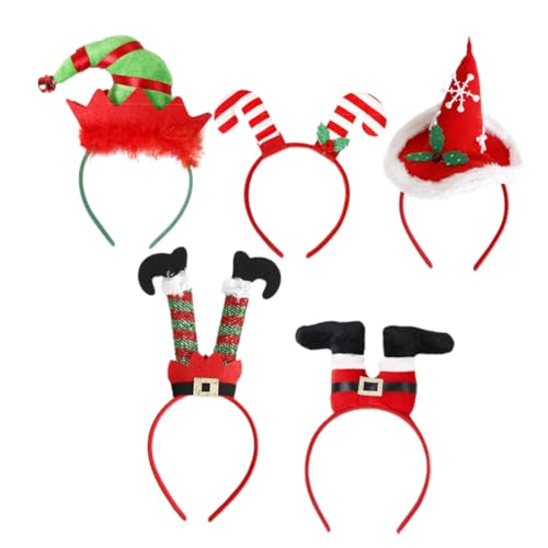 Cabilock 5 Stück Teiliges Weihnachtskopfschmuck Bunte Kleine Weihnachtsmützen Haarreifen für Erwachsene und Leichte Party Favor Stirnbänder für Festliche Kostüme und Weihnachtsfeiern Cabilock 5 Stück Teiliges Weihnachtskopfschmuck Bunte Kleine Weihnachtsmützen Haarreifen für Erwachsene und Leichte Party Favor Stirnbänder für Festliche Kostüme und Weihnachtsfeiern von Cabilock