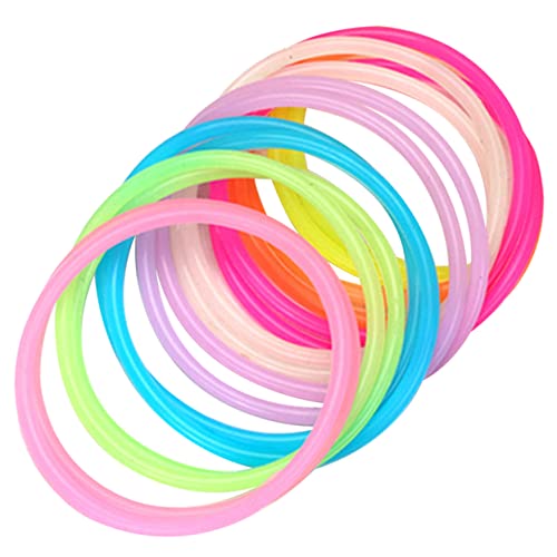 Cabilock 50 Stück 90Er Jahre Schmuck Für Frauen Massenschmuck Armbänder Neonlicht Leuchtarmbänder 80Er Jahre Accessoires Neon Armbänder Im Dunkeln Leuchtend 90Er Jahre Accessoires von Cabilock