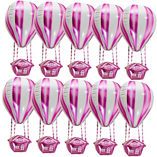 Cabilock 50 Stück Heißluftballon Ballon-Party-Dekor Aluminiumballons zum Geburtstag elegant kinder geburtstagsdeko Flugzeug Ornament Partyballons für Kinder Geburtstagsballon Weihnachten 4d von Cabilock