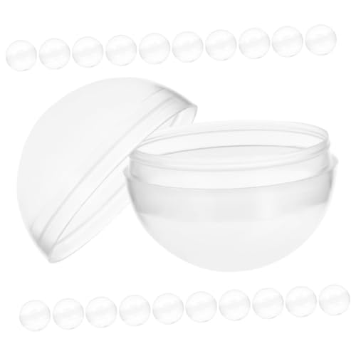 Cabilock 50 Stück Klare Rundkapseln Kunststoffkapseln für Verkaufsautomaten Nachfüllbare Spielzeugkapseln für Party DIY Basteln Ostern Automatenkompatibilität Leicht und Platzsparend von Cabilock