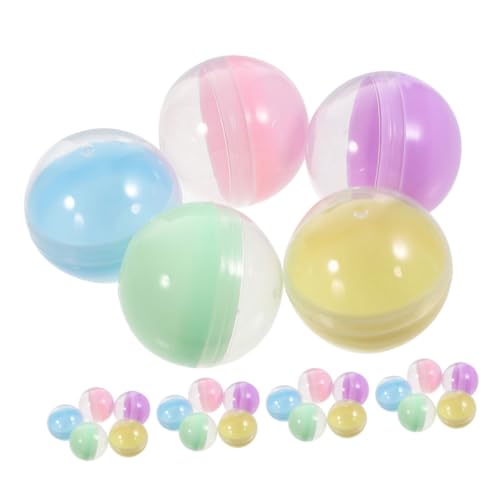 Cabilock 50 Stück Macaron Claw Machine Refills Leere Runde Kapseln Befüllbare Runde Kapseln Kleine Gefüllte Spielzeugkapseln Automatenschalen Automatenkapseln Kunststoffkapseln Pp von Cabilock
