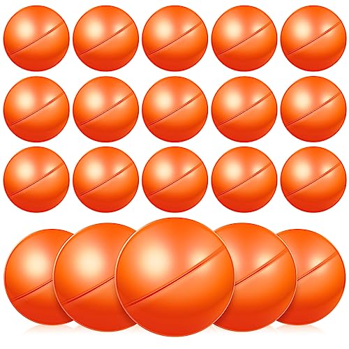 Cabilock 50 Stück Runde Bälle Lotterie-Bälle Tombola-Bälle Kunststoff Hohl Zu Öffnen Spielbälle Requisiten Orange von Cabilock