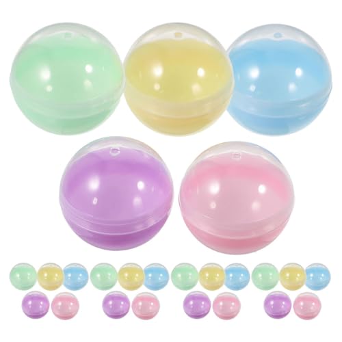Cabilock 50 Stück befüllbare Kapseln, Verkaufsautomaten-Kapseln, Kunststoff, zum Öffnen, gedrehte Bälle, Kugel, Greifbälle, Greifautomaten, Preisbehälter für Kinder, 70 mm Cabilock 50 Stück befüllbare Kapseln, Verkaufsautomaten-Kapseln, Kunststoff, zum Öffnen, gedrehte Bälle, Kugel, Greifbälle, Greifautomaten, Preisbehälter für Kinder, 70 mm von Cabilock