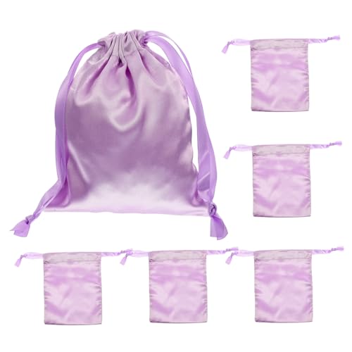 Cabilock 5Stücke Schmucktaschen Aus Strapazierfähigem Material Kordelzug Design Für Aufbewahrung Kleine Toilettenbeutel Zartem Schmuck von Cabilock