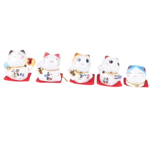 Cabilock 5st Glückliche Katze Dekorationen Für Aquarien Aquariumdekorationen Karikatur Plüsch Schreibwaren Katzenbrunnen Katzennapf Figuren Smoking Katze Katzennäpfe Untersetzer Keramik von Cabilock