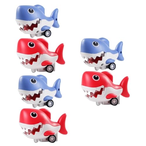 Cabilock 6 Stk Hai-spielzeug Kleines Spielzeug Tierspielzeug Meeresspielzeug -tierauto-spielzeug Meerestierautos Spielzeug Babyspielzeug Lernspielzeug Modell Kind Plastik Karikatur von Cabilock